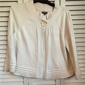 Anne Klein Cream Textured Jacket